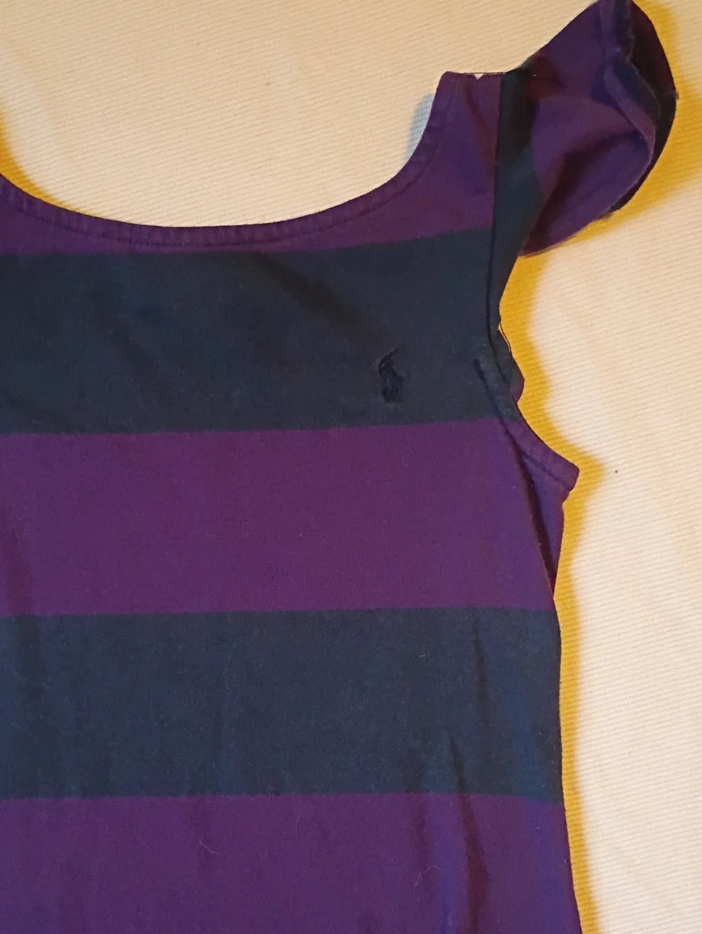 Ralph Lauren Navy And Purple Stripe Dress